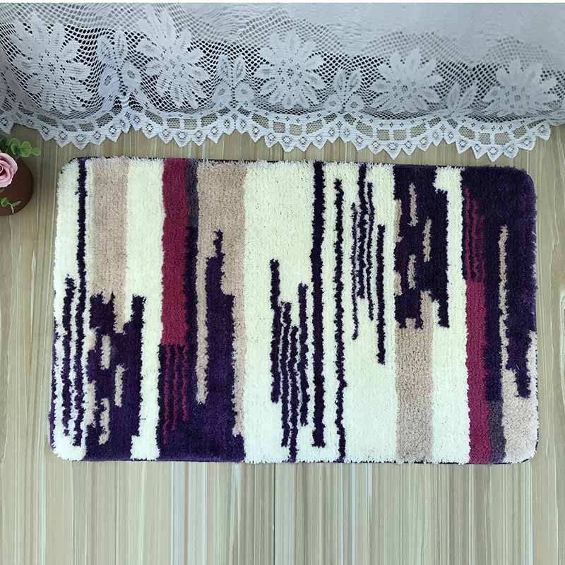 Piano key pattern bathroom rug