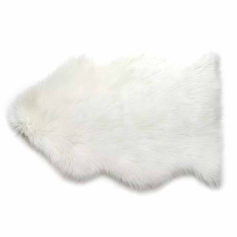 Luxury soft faux Sheepskin fur area rug for pets