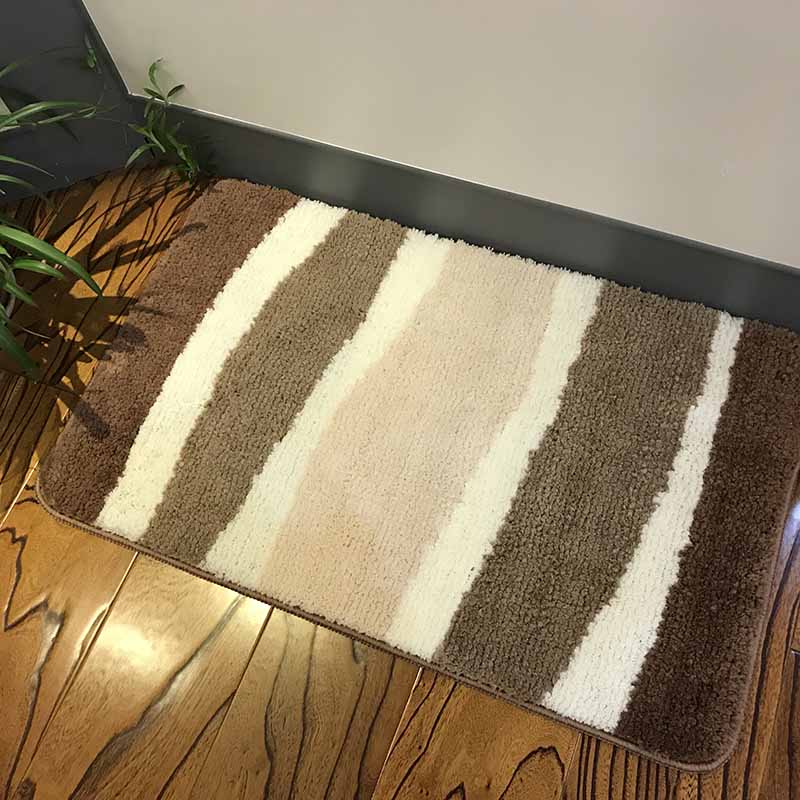 Plain Design Polyester Bedroom Door Mat Bath Mat