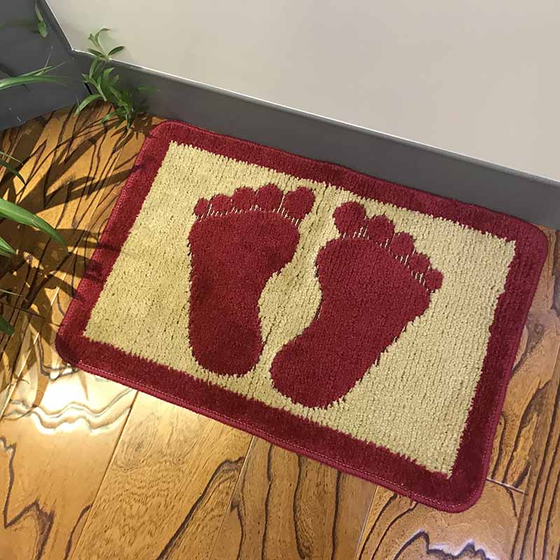 Cute lovely footprints door mat