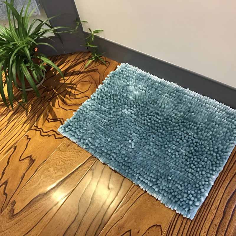 Chenille washable external door mat